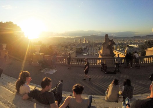 People Watching at Sunset